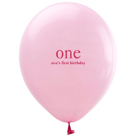 Big Number One Latex Balloons